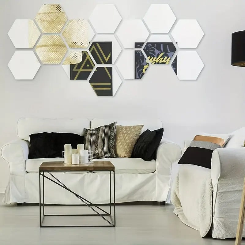 Hexagon Acrylic Wall Mirror