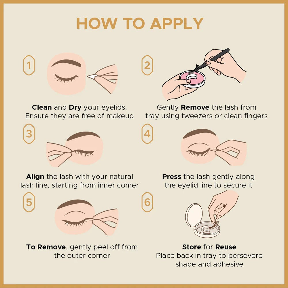 Reusable False Eyelashes, Natural & Voluminous