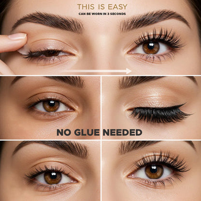 Reusable False Eyelashes, Natural & Voluminous