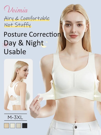 Invisible Anti-sagging Bra For Posture Correcting Day To Night Wearable One-piece Hollow Back Non-stuffy