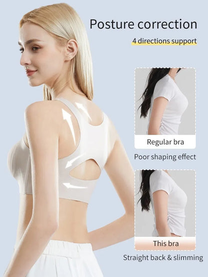 Invisible Anti-sagging Bra For Posture Correcting Day To Night Wearable One-piece Hollow Back Non-stuffy
