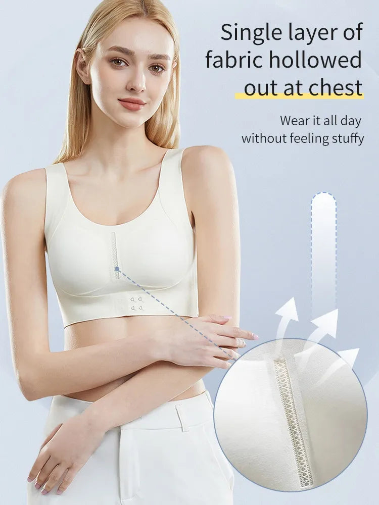 Invisible Anti-sagging Bra For Posture Correcting Day To Night Wearable One-piece Hollow Back Non-stuffy