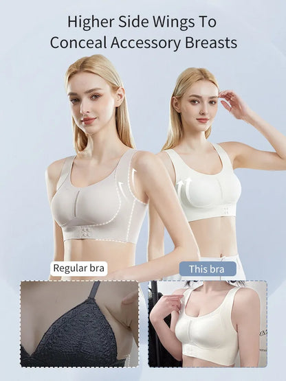 Invisible Anti-sagging Bra For Posture Correcting Day To Night Wearable One-piece Hollow Back Non-stuffy