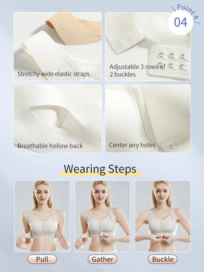 Invisible Anti-sagging Bra For Posture Correcting Day To Night Wearable One-piece Hollow Back Non-stuffy