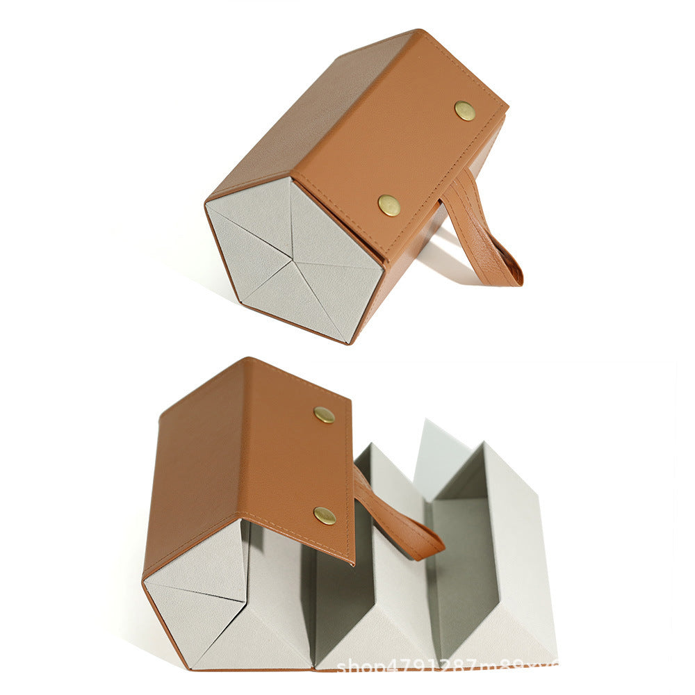 👓 Multiple Glasses Leather Storage Case – Holds Multiple Pairs, Scratch & Crush Proof
