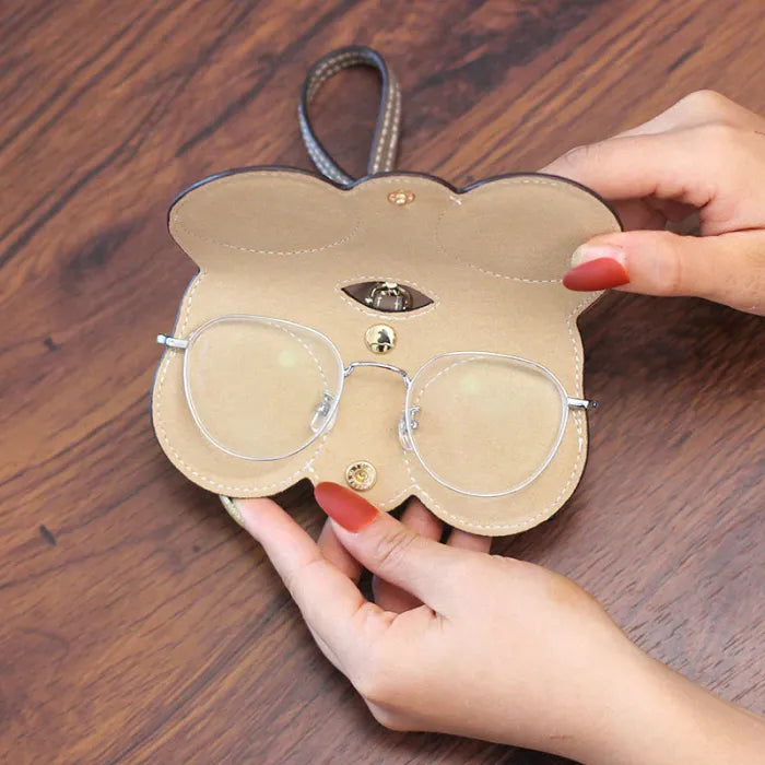 Soft PU Leather Sunglasses Bag