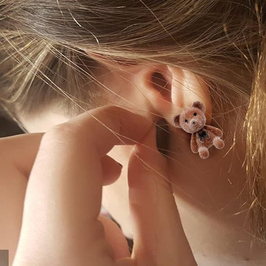 TeddyBear +Rabbit Earrings - Korean Style