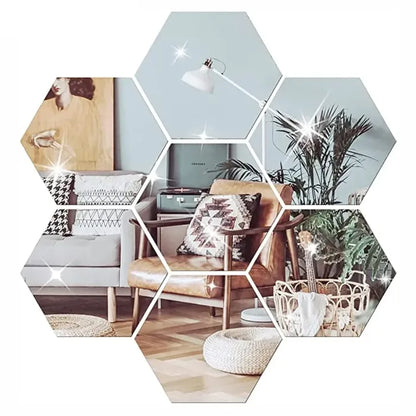 Hexagon Acrylic Wall Mirror