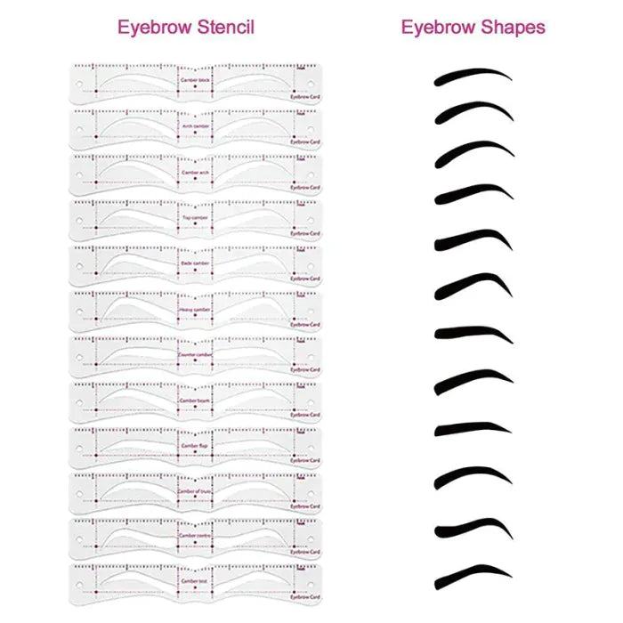 Eyebrow Stencil Kit (12 Pack)