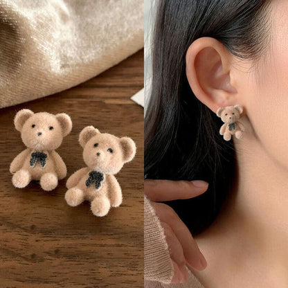 TeddyBear +Rabbit Earrings - Korean Style