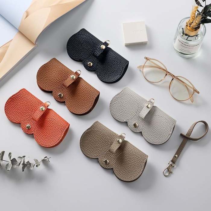 Soft PU Leather Sunglasses Bag