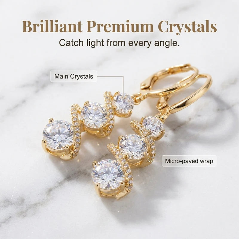 High-Quality French Luxury Zircon Earrings✨