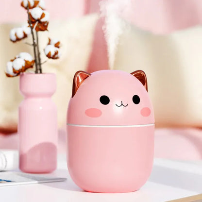 Cute Cat Air Humidifier with Night Light