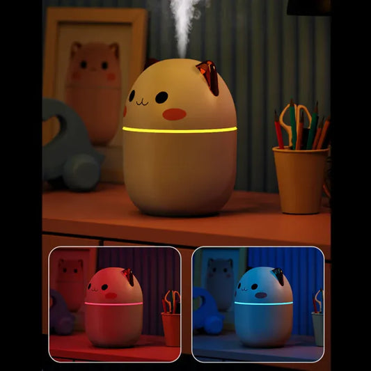 Cute Cat Air Humidifier with Night Light