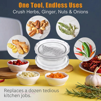 Manual Garlic Crusher – 3-Second Garlic Mincer & Ginger Grinding Tool