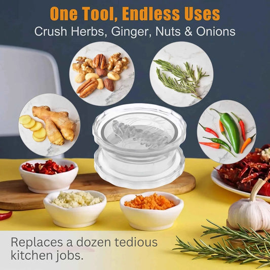 Manual Garlic Crusher – 3-Second Garlic Mincer & Ginger Grinding Tool