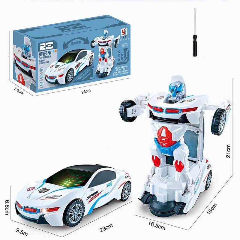 Electric Universal Deformation Police Toy Car (Need 3 AA batteries)