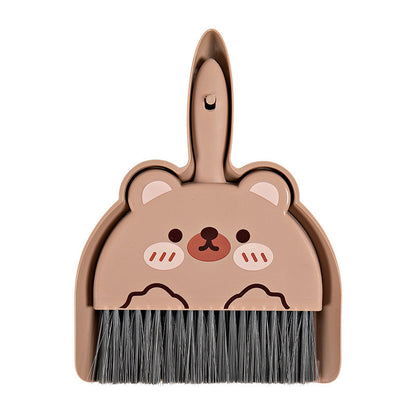 Cartoon Mini Broom and Dustpan Set for Desktop Cleaning