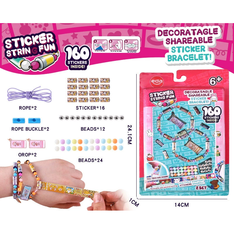 Kids DIY Surprise Sticker Bracelet Toy – Educational Blind Box Craft Gift