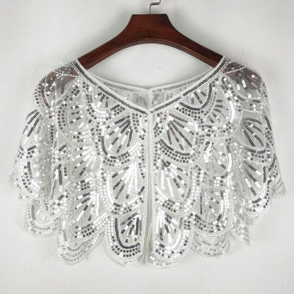 Elegant sequined and beaded shawl for women🌸