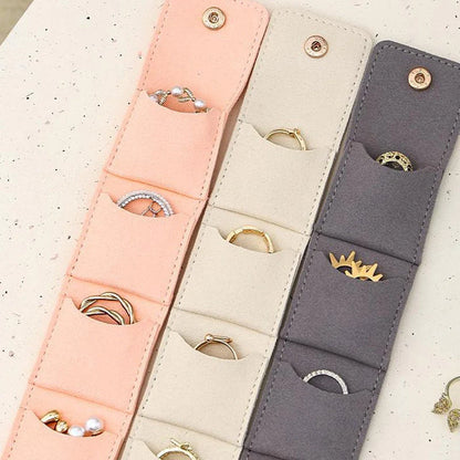 Ring storage leather pouch
