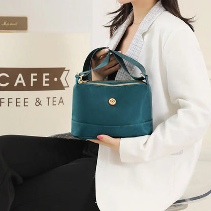 Minimalist nylon shoulder and crossbody bag with large capacity