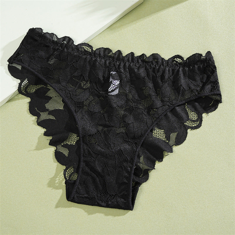 Women's Floral Lace Low-Waist Bikini Panty
