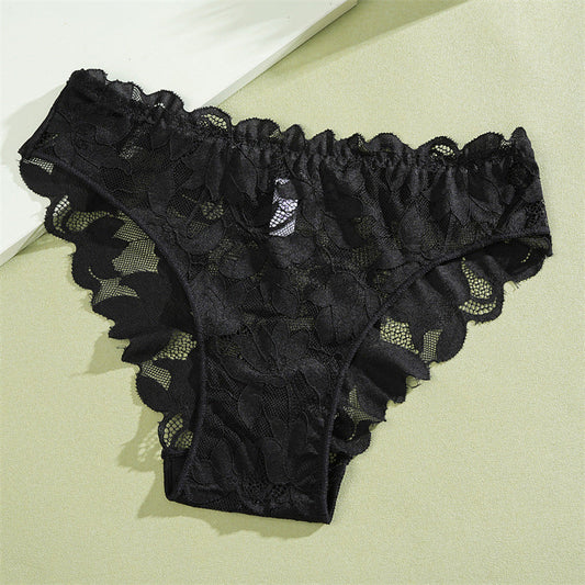Women's Floral Lace Low-Waist Bikini Panty