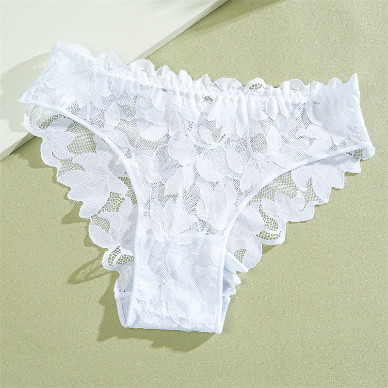 Women's Floral Lace Low-Waist Bikini Panty