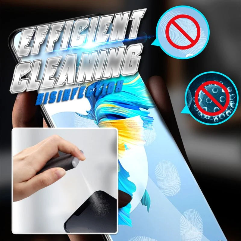 2-in-1 Screen Cleaner & Microfiber Cloth – Portable, Residue-Free, Gentle