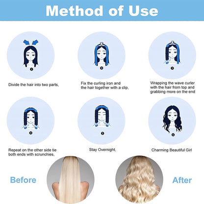 Heatless Hair Curling Rod Set