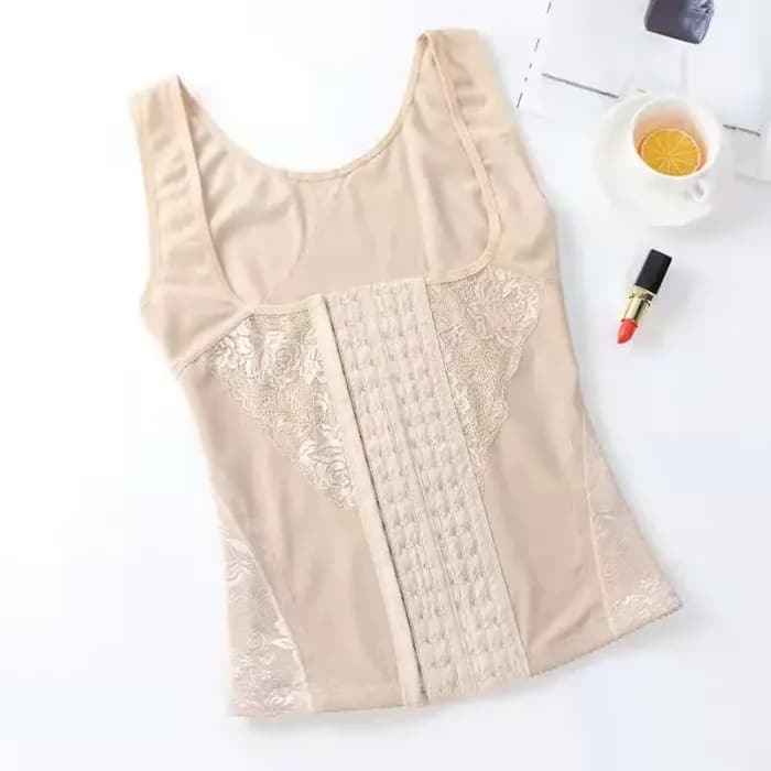 Women's Waist Trainer Vest｜3-Row Hooks, Breathable & Tummy Control