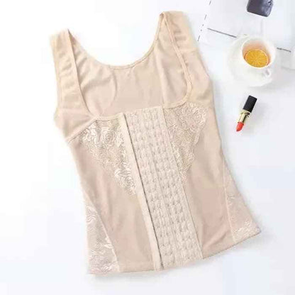 Women's Waist Trainer Vest｜3-Row Hooks, Breathable & Tummy Control