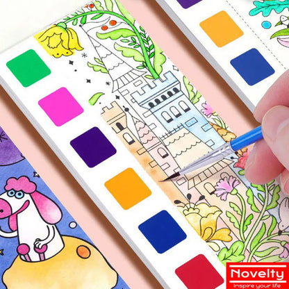 Watercolor Coloring Bookmarks for Kids, Drawing and Coloring