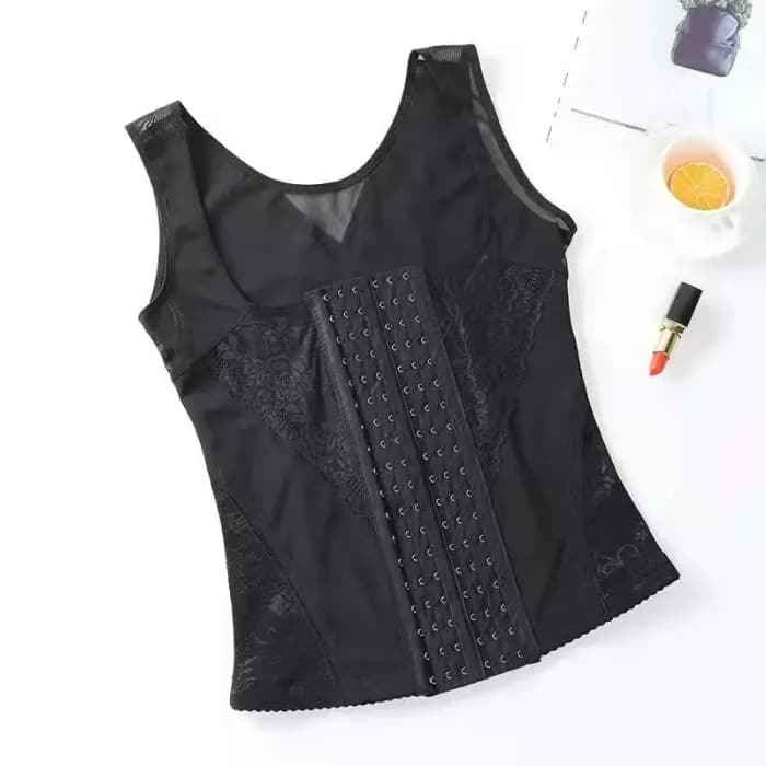 Women's Waist Trainer Vest｜3-Row Hooks, Breathable & Tummy Control