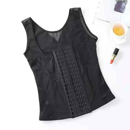 Women's Waist Trainer Vest｜3-Row Hooks, Breathable & Tummy Control