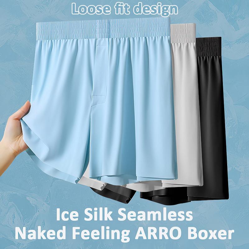 2026 Milan Ice Silk Arro Boxers for Men – Seamless 4-Way Stretch Breathable Quick-Dry Trunks, Perfect Under Panjabi, Thobe, Lungi
