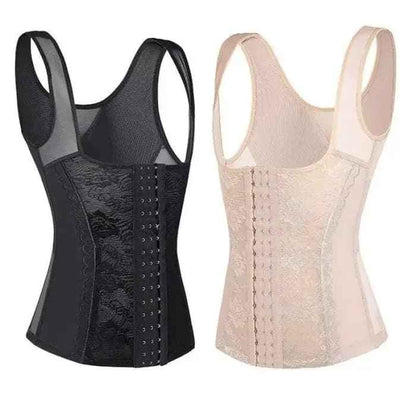 Women's Waist Trainer Vest｜3-Row Hooks, Breathable & Tummy Control