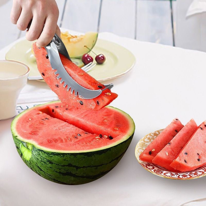 Heavy Duty Stainless Steel Watermelon Slicer Fruit Cutter Kitchen Tool