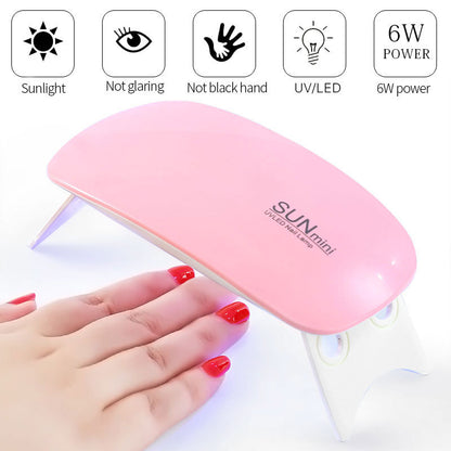 Mini Nail UV LED Lamp Portable Mouse Shape USB Fast Drying