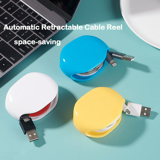 Automatic Retractable Cable Reel Organizer