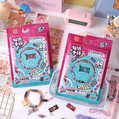 Kids DIY Surprise Sticker Bracelet Toy – Educational Blind Box Craft Gift