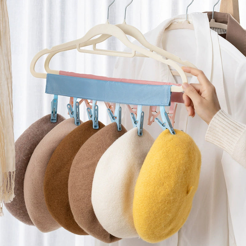 Portable Foldable Velcro Clothes Hanger – Fabric Storage Rack