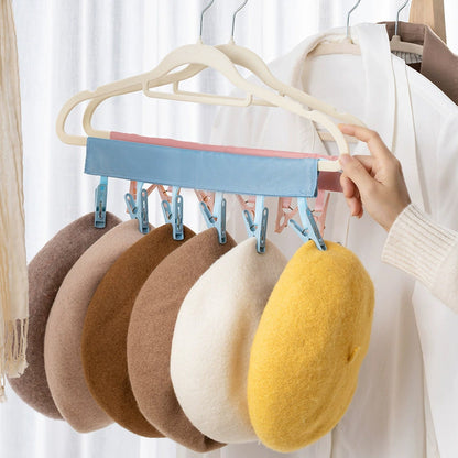 Portable Foldable Velcro Clothes Hanger – Fabric Storage Rack