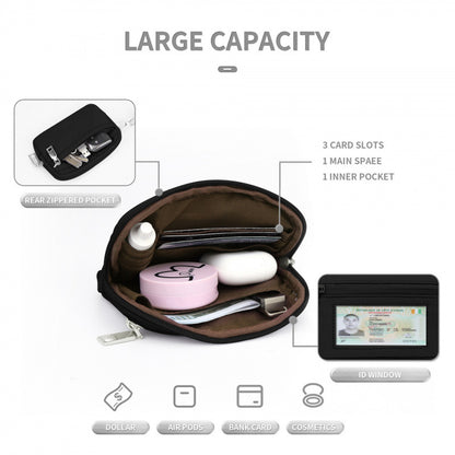 PVC Card Holder Wristlet Wallet Mini ID Purse Zipper Coin Pouch for Women Men