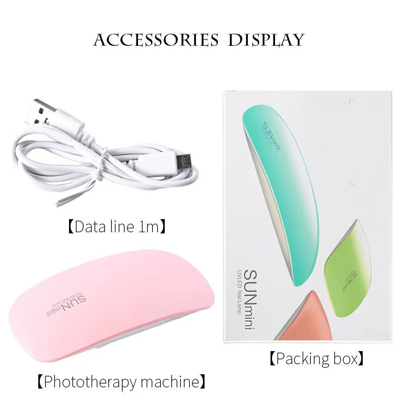 Mini Nail UV LED Lamp Portable Mouse Shape USB Fast Drying