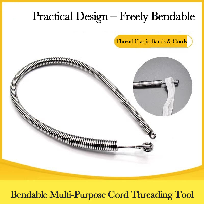 Multi‑Purpose Bendable Spring Threading Tool for Elastic Bands | Elitebaz