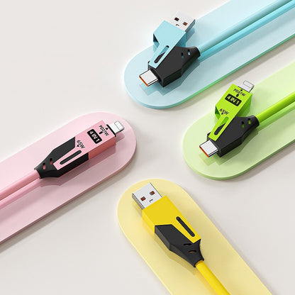 Spring Retractable 4-in-1 Charging Cable