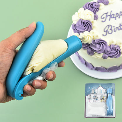 Icing Piping Gun Set for Cake Decorating with Nozzles – Cream Squeeze Tool for Baking